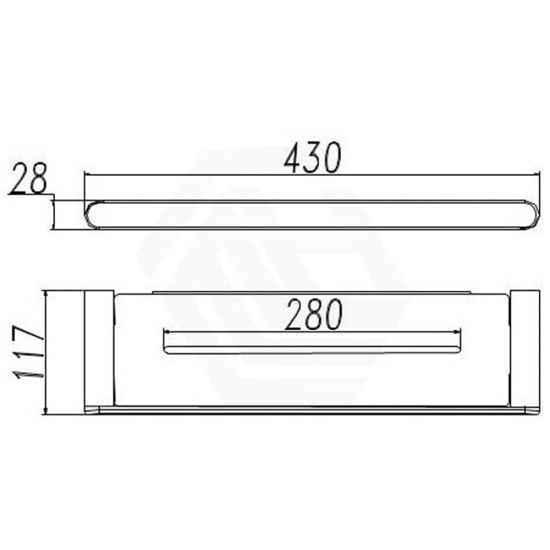 Single Metal Shelf Storage Wall Mounted Chrome