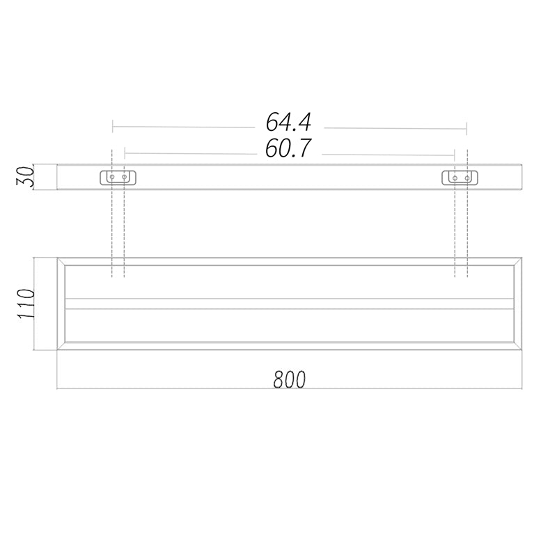 Omar 600/800Mm Matt Black Double Towel Rail Bathroom Products