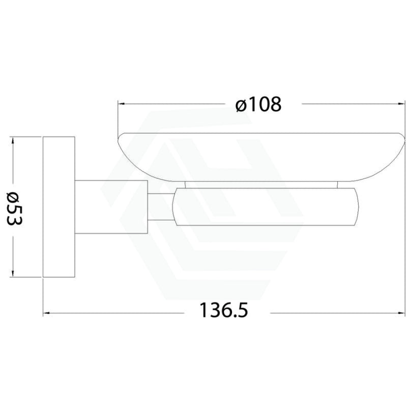 Soap Dish Holder With Round Bracket Chrome