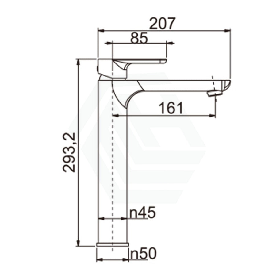 Solid Brass Black Tall Basin Mixer Tap Bathroom Products