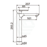 Solid Brass Chrome Tall Basin Mixer Tap Bathroom Products