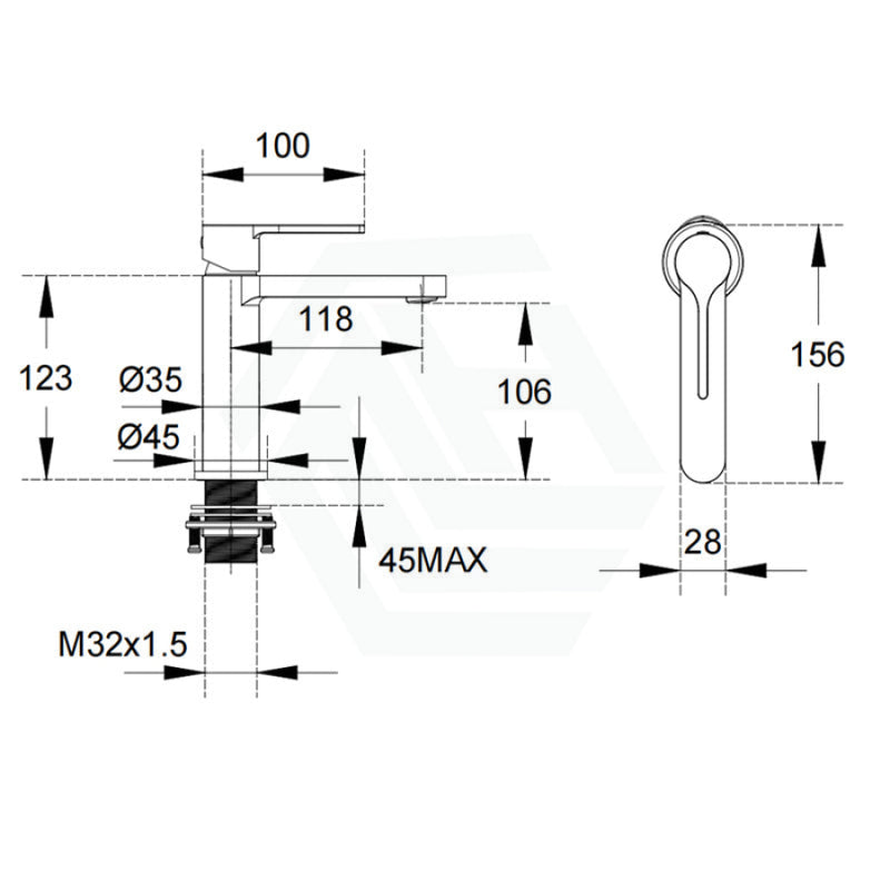 Solid Brass Matt Black Basin Mixer Tap Vanity For Bathroom Short Mixers