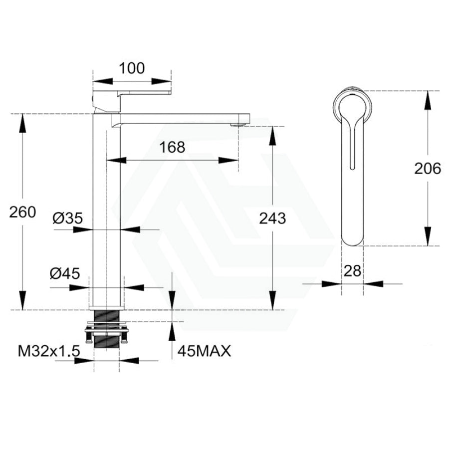 Solid Brass Chrome Tall Basin Mixer Tap Vanity For Bathroom Mixers