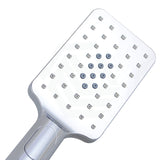 Square 3 Functions Chrome Rainfall Hand Held Shower Head Only Bathroom Products