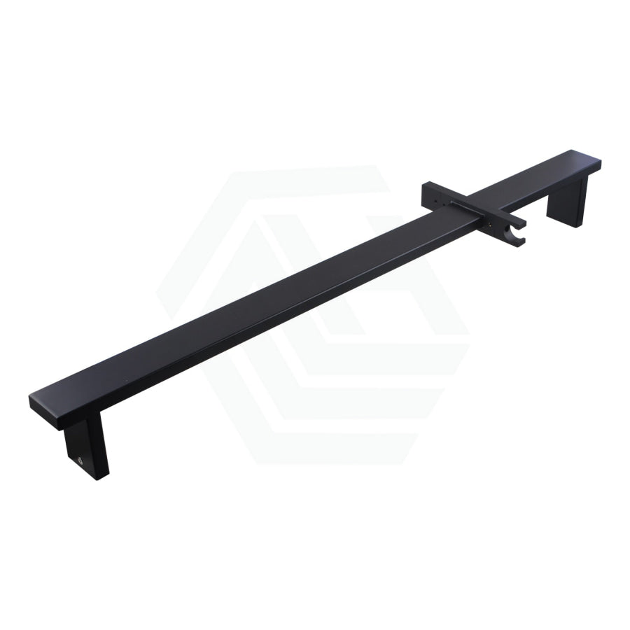 Square Black Sliding Shower Rail With Wall Connector & Water Hose Only