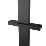 Square Black Sliding Shower Rail With Wall Connector & Water Hose Only