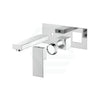 Square Chrome Basin/Bath Wall Mixer With Spout Dress Kit Only