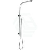 Square Chrome Top Water Inlet Twin Shower Rail