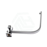 Square Chrome Top Water Inlet Twin Shower Rail With Built-In Diverter