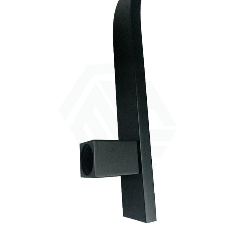 Square Gooseneck Wall Shower Arm Matt Black