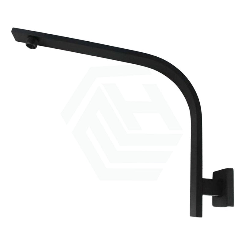 Square Gooseneck Wall Shower Arm Matt Black Arms