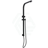 Square Matt Black Twin Shower Rail Top Water Inlet