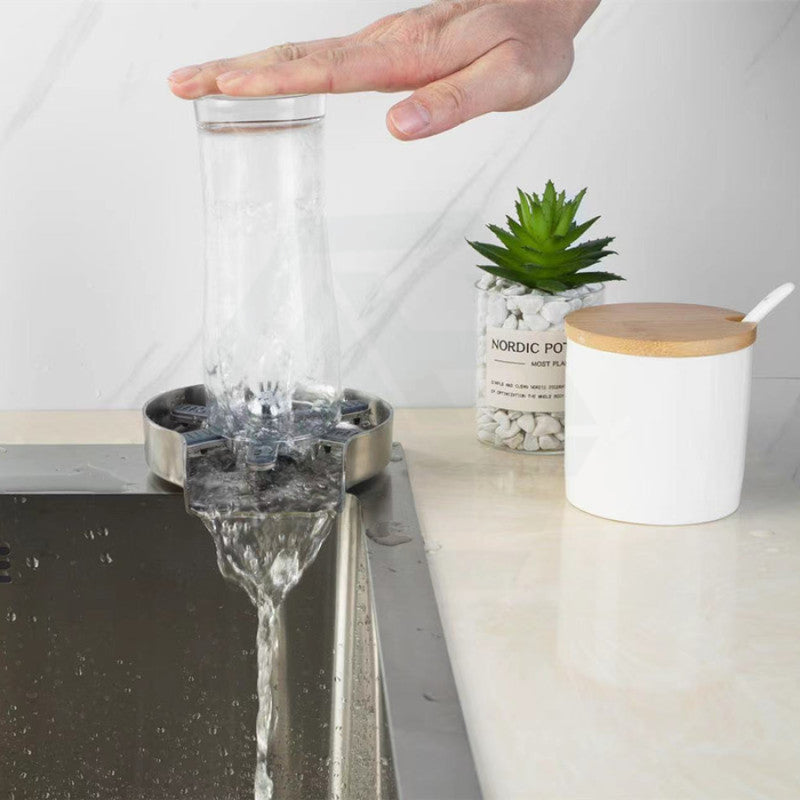 Stainless Steel Glass Rinser Bottle Washer For Kitchen Sinks / Bar