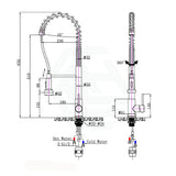 Tall Spring 360° Swivel Chrome Pull Out Kitchen Sink Mixer Tap Solid Brass Products