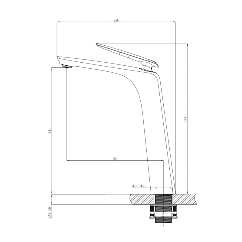 Norico Bellino Brushed Nickel Solid Brass Tall Mixer For Basins Bathroom Products