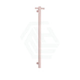 Thermogroup 900Mm Dusty Pink Straight Round Vertical Single Heated Towel Rail Rails