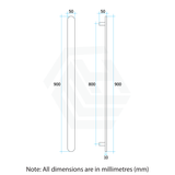 Thermogroup 900Mm Flat Pill Vertical Single Heated Towel Rail Rails