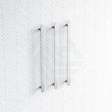 Thermogroup 12V 900Mm Flat Pill Vertical 3 Single Heated Towel Rails Polished Stainless Steel