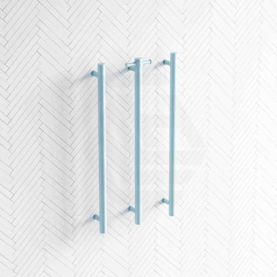 Thermogroup 12V 900Mm Horizon Blue Straight Round Vertical 3 Single Heated Towel Rails