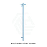 Thermogroup 900Mm Horizon Blue Straight Round Vertical Single Heated Towel Rail Rails