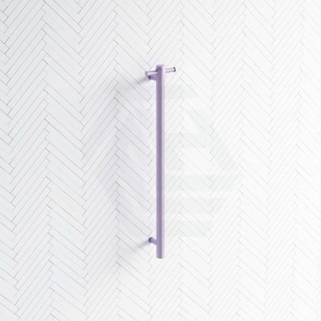 Thermogroup 12V 900Mm Lilac Satin Straight Round Vertical Single Heated Towel Rail Rails