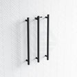 Thermogroup 12V 900Mm Matt Black Round Vertical 3 Single Heated Towel Rails