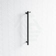 Thermogroup 12V 900Mm Matt Black Round Vertical Single Heated Towel Rail Rails