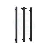 Thermogroup 900Mm Matt Black Square 3 Vertical Single Heated Towel Rails