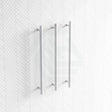 Thermogroup 12V 900Mm Satin White Straight Round Vertical 3 Single Heated Towel Rails