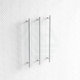 Thermogroup 12V 900Mm Satin White Straight Round Vertical 3 Single Heated Towel Rails