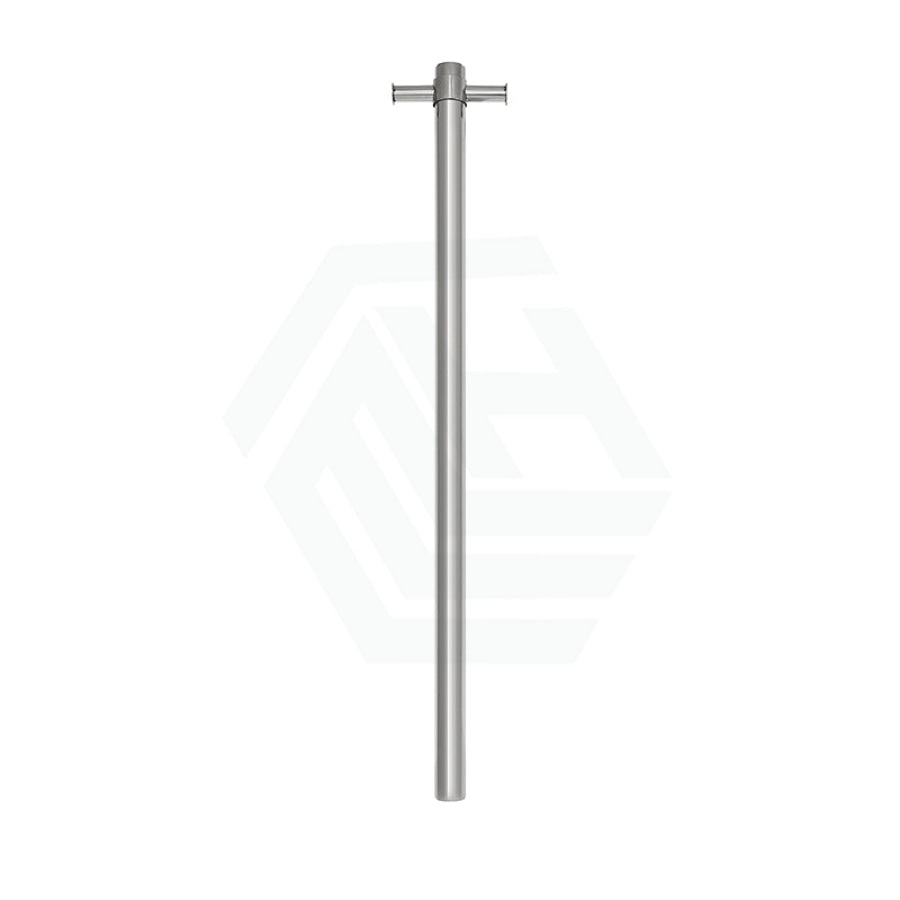 Thermogroup 900Mm Straight Round Vertical Single Heated Towel Rail Polished Stainless Steel Rails