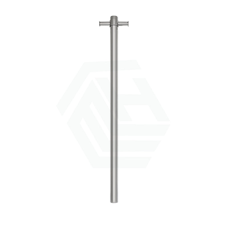 Thermogroup 900Mm Straight Round Vertical Single Heated Towel Rail Polished Stainless Steel Rails