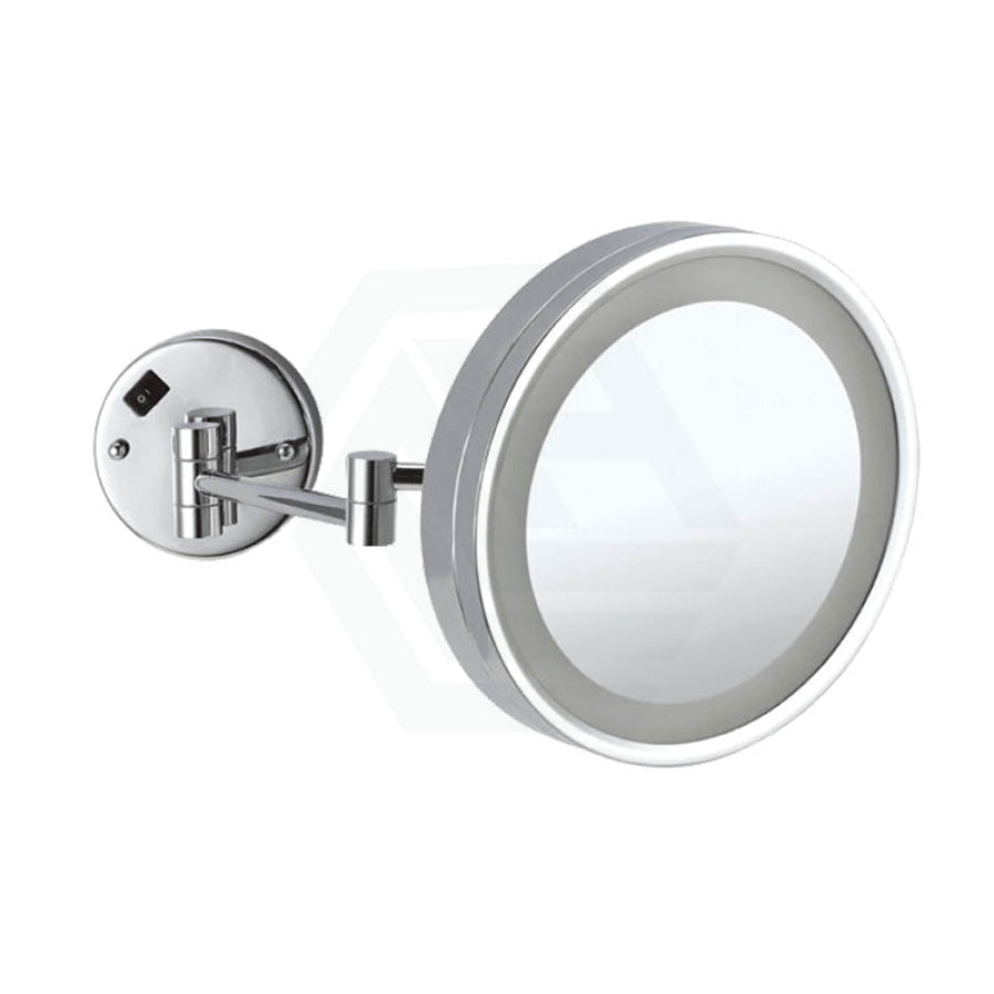 Thermogroup 250Mm Led Makeup Mirror Dual Arm Extend 3X Magnifier Round Led Mirrors