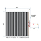 Thermogroup 400X400X5.5Mm Thermomirror Ultra-Thin Demister Pad Mirror