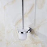 Toilet Brush Holder Round Wall Mounted Chrome