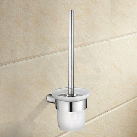 Toilet Brush With Holder Wall Mounted Chrome