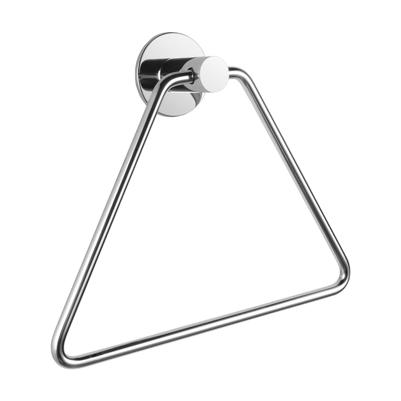 Zevi Self Adhesive Round Chrome Hand Towel Holder 304 Stainless Steel Drill Free Bathroom Products