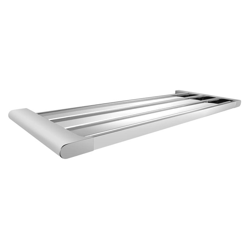 Quavo Chrome Towel Rack 600Mm Brass 4 Bars Wall Mounted Bathroom Products