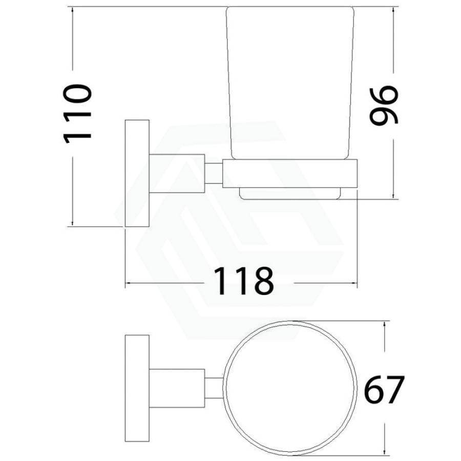 Tumbler Holder Set With Round Bracket Chrome