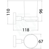 Tumbler Holder Set With Round Bracket Chrome