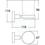 Tumbler Holder With Square Bracket Chrome