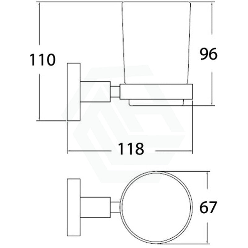 Tumbler Holder With Square Bracket Chrome