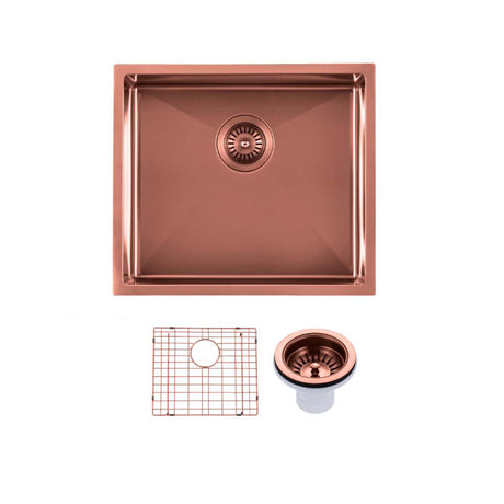 510x450x230mm Rose Gold PVD Kitchen Sink Single Bowl Top/Undermount