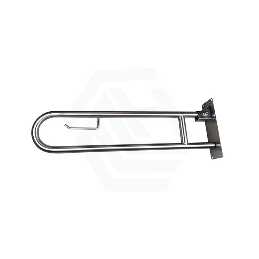 U-Shaped Anti-Slip Stainless Steel Grab Rail With Toilet Roll Holder Special Care Needs