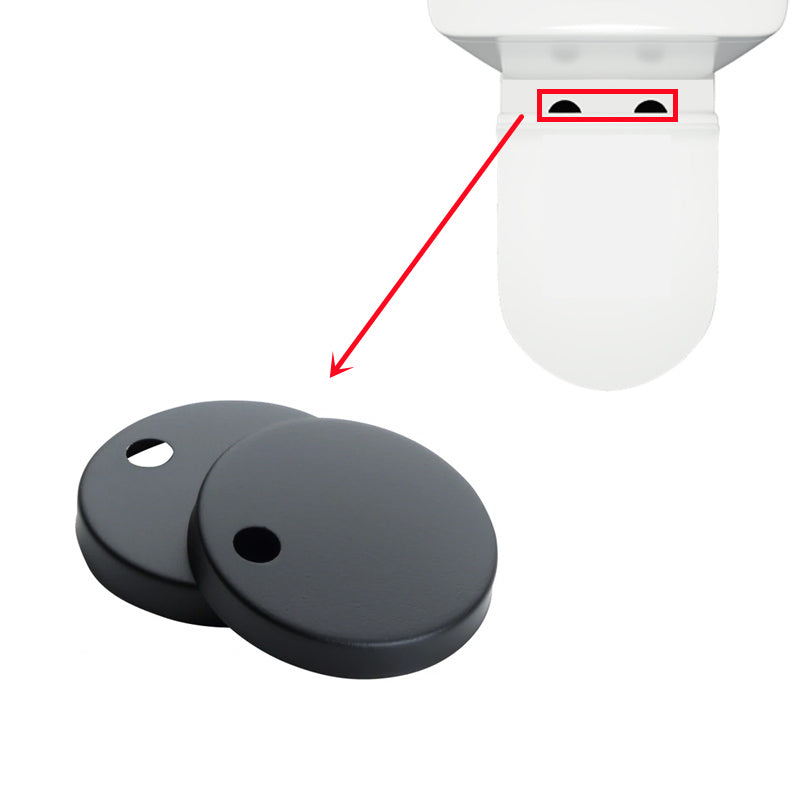 55/60Mm Round Toilet Seat Hinge Cover Matt Black