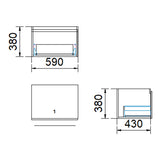 1-Drawer Wall Hung Bathroom Floating Vanity Single Bowl Multi-Colour Cabinet Only 600Mm Vanities