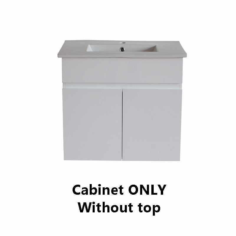 600-1500Mm Bathroom Premium Floating Vanity Wall Hung White Polyurethane Pvc Cabinet Only & Ceramic