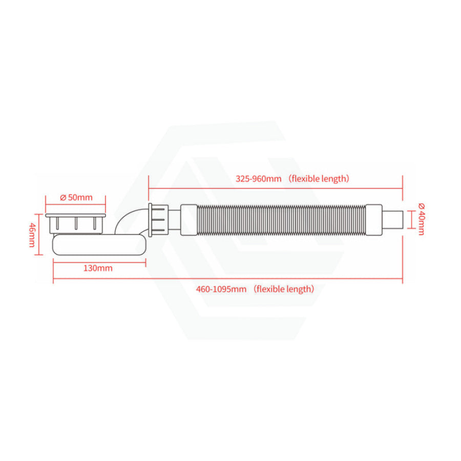 White Bathtub Flexi Hose Bt - P4 Hoses