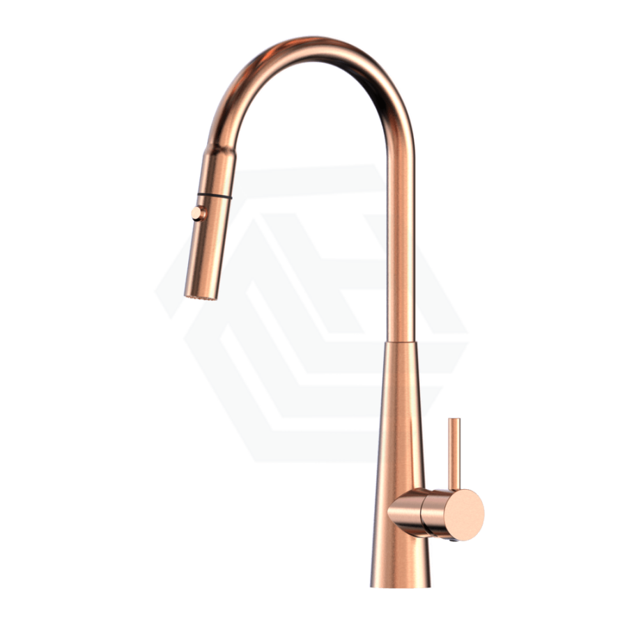 Xcel Xpressfit Rose Gold Stainless Steel Retractable Dual Spray Swivel Pull Out Mixer Tap Sink