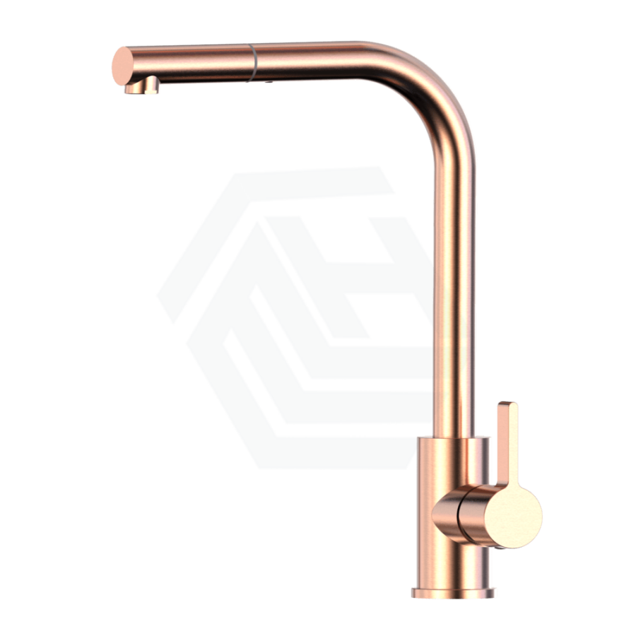 Xclaimer Xpressfit Rose Gold Stainless Steel Straight Neck Retractable Mini Pull Out Mixer Sink